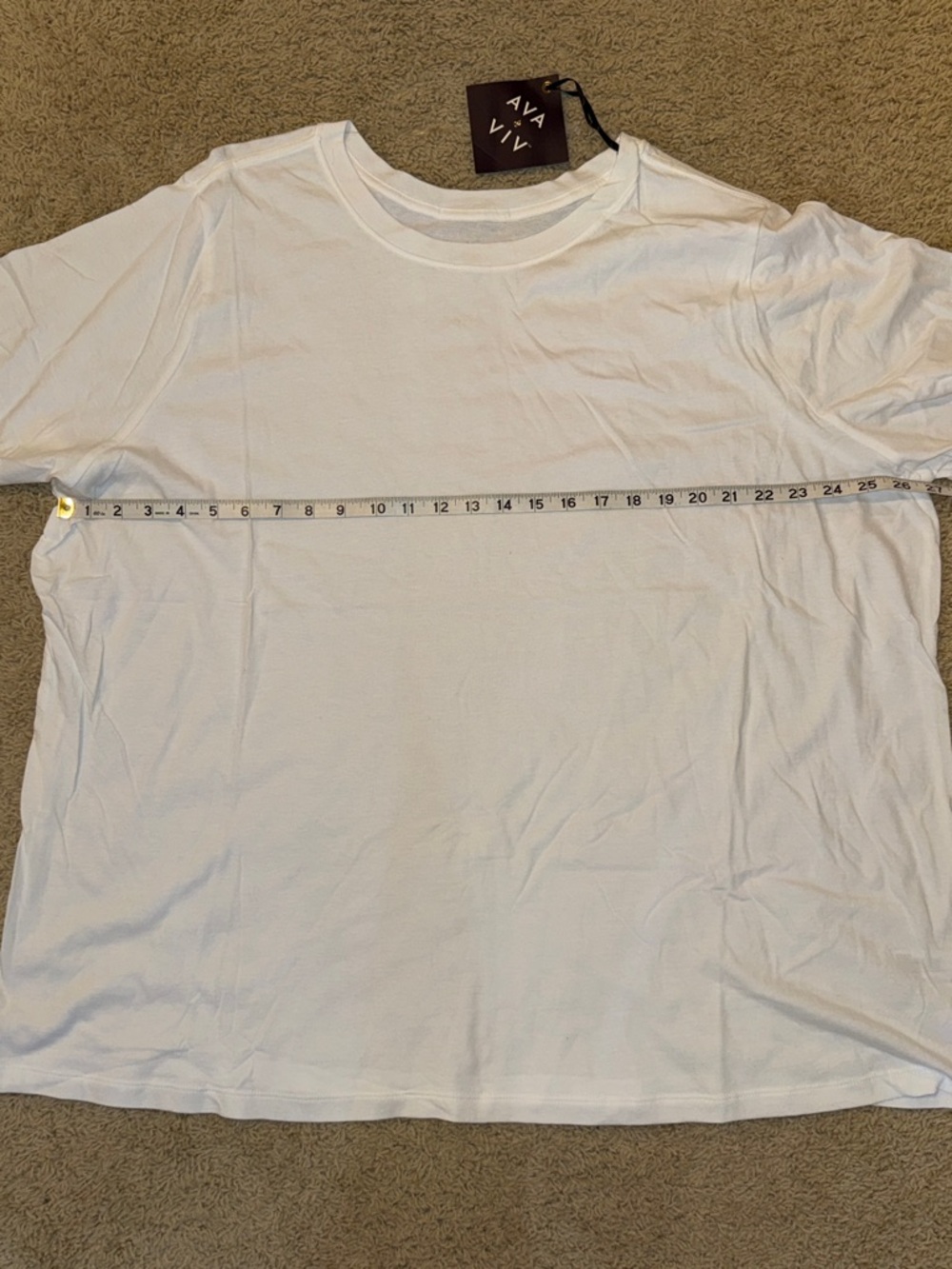 Ava & Viv Women’s White Short Sleeve Crew Tee - Picture 5 of 13